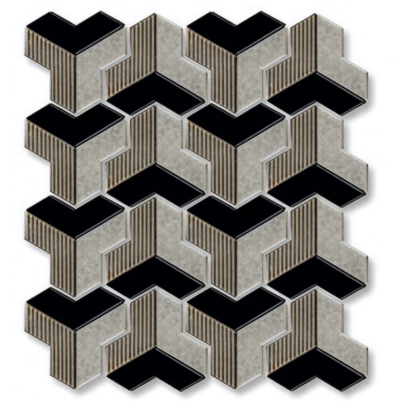 Boomerang Mosaic Tile Collection – 49x84mm | Mesh Sheet 300x341mm